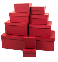 Коробка Вишневый, 16.5*16.5*9 см Бордо - фото