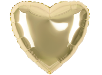 Шар фольга Flexmetal (18''/46 см) Сердце, Светлое золото, 1 шт.(2), Воздушные шары Золотой - фото