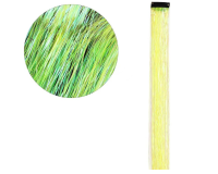 Цветная прядь для волос, Дождик, на заколке, 11 гр., Желтый, Хамелеон, 50*3,2 см, 1 шт., 6245540 Желтый - фото