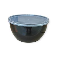 Комплект Банка-плошка 0,36л черная + Крышка д/банки Р112  Черный - фото