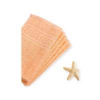 Полотенце махровое 380 г/м2  30*50, гладкокрашенное, 028-персиковый, ВТ 30-50Г Персиковый - фото