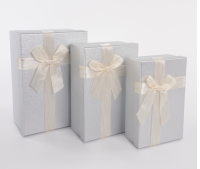 Коробка Чудесный подарок, Серебро, 15*15*6,5 см, 1 шт Серебро - фото