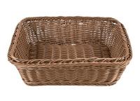 Корзина пластиковая 24*18*7cм JQ-2004 BROWN Коричневый - фото