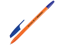 Ручка шариковая BRAUBERG X-333 Orange, СИНЯЯ, корпус оранжевый, узел 0,7мм, линия 0,35мм, 142409 Оранжевый - фото