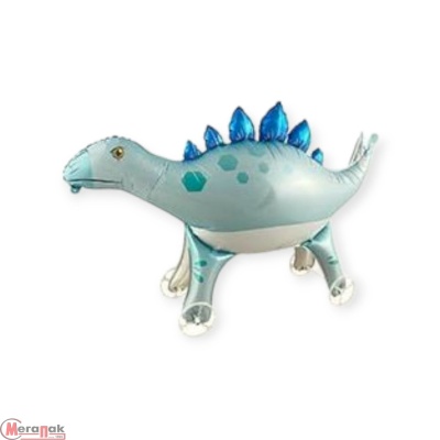 Шар фольга 3D (38"/97см) К ФИГУРА AIR Каталка Динозавр голубой 1 шт (надув воздухом) Голубой - фото