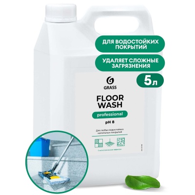 Средство для мытья пола Grass Floor wash арт. 125195 нейтральное концентрат 5 л  - фото
