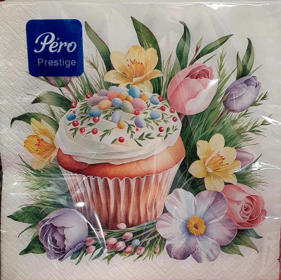 Салфетки Pero Prestige 33*33 3сл 20л*12 "Пасха" 3767, 2487, 3750, 3774  - фото