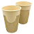 Стакан д/горячего 350мл ПП Крафт 1/10 Д90  Бежевый - фото