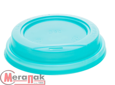Крышка для стакана бум. 250-300мл. бирюзовая D80 100шт, арт. 47071 Бирюзовый - фото