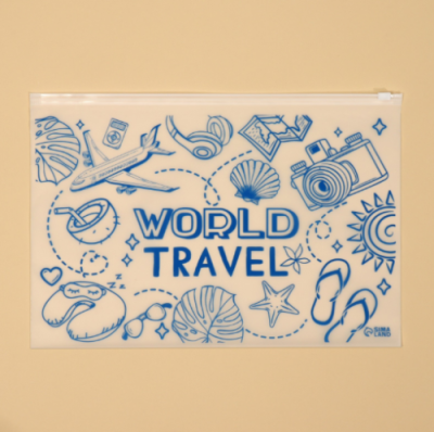 Пакет для путешествий «World travel», 14 мкм, 36 х 24 см, арт. 7876484 Время путешествий  - фото
