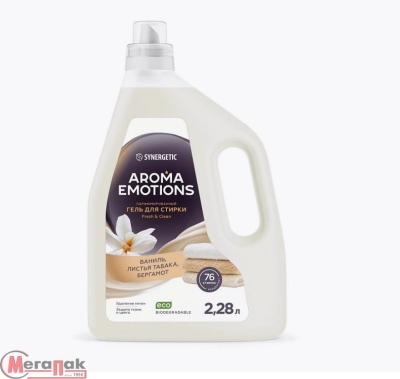 Гель для стирки 2,28л "Synergetic" FRESH&CLEAN (4), 109858  - фото