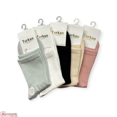 Носки женские TURKAN, однотон.резинка рубчик р.36-41, арт.7158 Разноцветный - фото