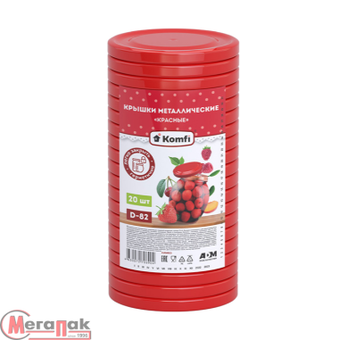 Крышка винтовая д.82 красная 1/20 (36) Красный - фото
