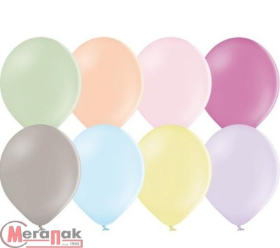 Шар латексный BELBAL (14''/36см) В 105 Пастель ассорти Экстра MACARON  1шт  Разноцветный - фото