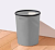 Мусорное ведро с прижимным кольцом Hausland серое 8л, арт. 468278156 Серый - фото