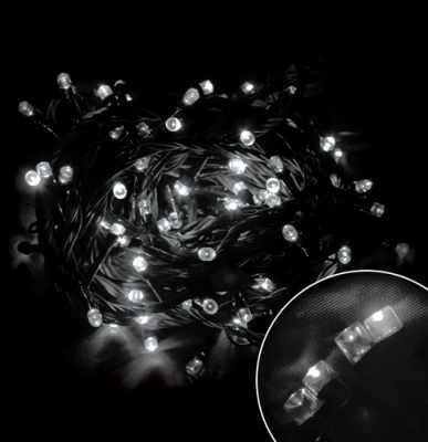 Электрогирлянда светодиодная LED60-3-W., белая 60 LED прозрачный шнур 3м 8 режимов, арт. 003216 Белый - фото