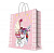 Бумажный пакет "РОЗОВАЯ КОЛЯСКА" 40,6 см, плотность бумаги 250 г/м2 арт.76542 Розовый - фото