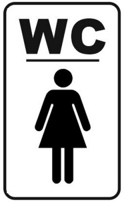 наклейка "WC жен" код 49  - фото