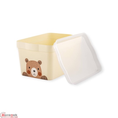 Ящик для хранения Keeplex Happy 2,3 л 21,1х14,1х11 см Bear, LA512311001 (11) Бежевый - фото