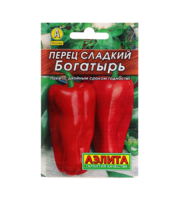 Семена Перец сладкий "Богатырь" "Лидер", 0,3 г, Агрофирма АЭЛИТА, арт. 1731608  - фото