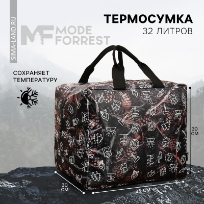 Термосумка на молнии MODE FORREST, 32 литра, 32 х 30 х 30 см, 9628286 Черный - фото