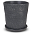 Керамический горшок Лофт" (граф.) V2,6 D18 Конус, 636773  Графитовый - фото