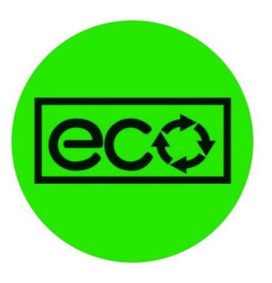 Этикетка Круг d39 (1/100) Знак ECO зеленая Зеленый - фото