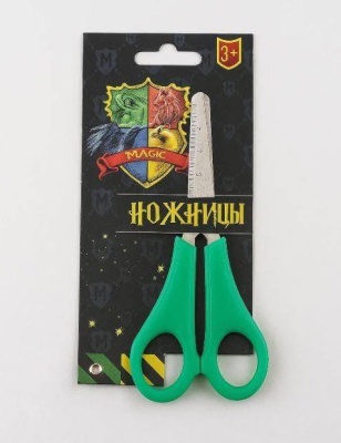 Ножницы детские травмобезопасные, 13см, с линейкой, микс, 75603 / 75626 (1) Микс - фото