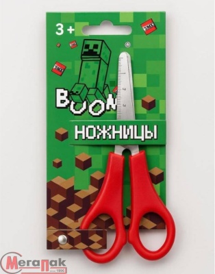Ножницы детские травмобезопасные, 13см, с линейкой, микс, 75603 / 75626 (1) Микс - фото