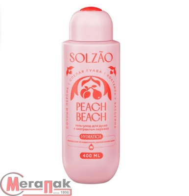 Гель для душа Solzao Peach Beach 400мл, арт. 016.122828.01 Микс - фото
