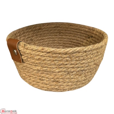 Интерьерная корзина д/хранения, джут, 15х15х8 см, ES137-143 S Коричневый - фото