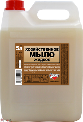 Мыло жидкое 5л Хозяйственное канистра, арт. М-02-1  - фото