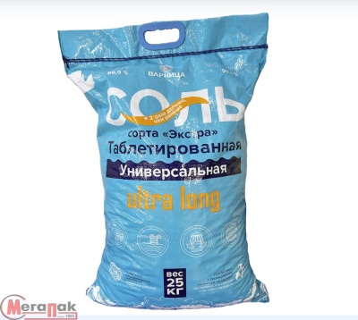 Соль таблетированная "ЭКСТРА" в п/п мешках по 25 кг Белый - фото