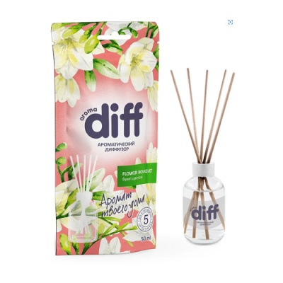 Аромадиффузор DIFF FLOWER BOUQUET Букет цветов 50 мл D10305  - фото