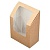 Коробка картонная с окном 90*50*130 мм ECO ROLL Коричневый - фото