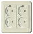 Розетка 4-я без земли.Бежевый WST 5445 Бежевый - фото
