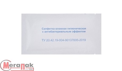 Салфетка влажная "Антибактериальная" 120*60 1/1000 Белый - фото