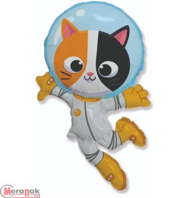 Шар (14''/36 см) Мини-фигура, Котенок, Черный, 1 шт.  - фото