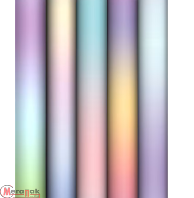 Бумага упаковочная глянцевая «Light gradient», 70*100 см, 80г/м2, MESHU, ассорти, 5 дизайнов, 383297 Микс - фото