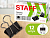 Зажимы для бумаг STAFF EVERYDAY, КОМПЛЕКТ 12 шт, 19 мм, на 60 листов, черные, карт.кор., 224606  - фото
