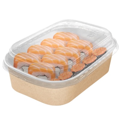 45шт Коробка с купольной PET крышкой OSQ CASE BOWL 860 Коричневый - фото