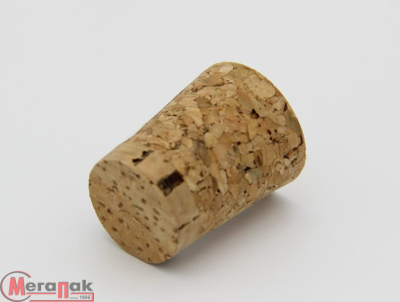 Пробка натуральная коническая Ø 25*30 mm агломерированная Коричневый - фото