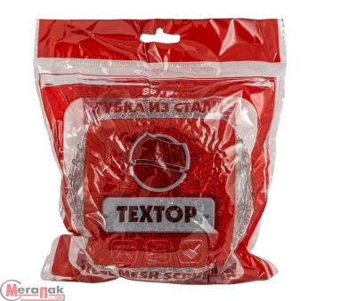 Мочалка из стали для посуды  80 гр.ТЕХТОР, арт. Т319 Серебро - фото