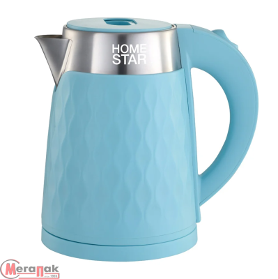 Чайник Homestar HS-1021 (1,7 л) голубой, двойной корпус Голубой - фото