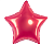 Шар фольгированный Flexmetal (2) (18''/46 см) Звезда, Коралловый, Макарунс  Воздушные шары Коралловый - фото
