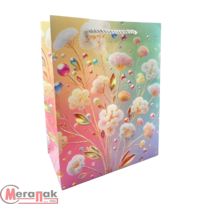 Пакет подар.бум.с руч 18*23*10 L3726 Люкс с тисн. микс (480/12)  - фото