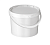Комплект Ведро 11,0л белое + Крышка д/ведра 11,0л белая (D-294мм) Белый - фото