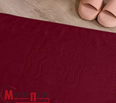 Полотенце махровое НОЖКИ 450 г/м2 50*70 гладкокрашенное, 945-бордовый Бордо - фото