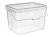 Комплект Ведро 20,0л прямоуг. прозрач с метал. ручкой + Крышка д/ведра 20,0л прямоуг. проз (388*283) Прозрачный - фото