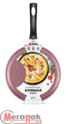 Сковорода 24 блинная литая (pink) 6224pin Розовый - фото